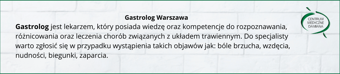 Gastrolog Warszawa