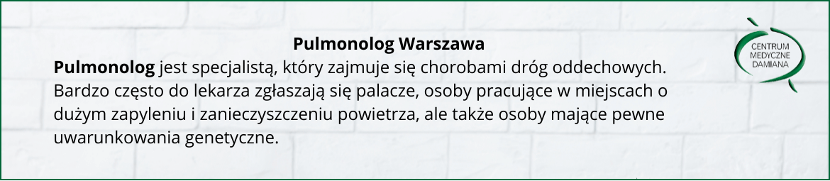 Pulmonolog Warszawa
